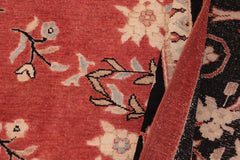 handmade Traditional Kafkaz Rust Black Hand Knotted RECTANGLE 100% WOOL area rug 9X12