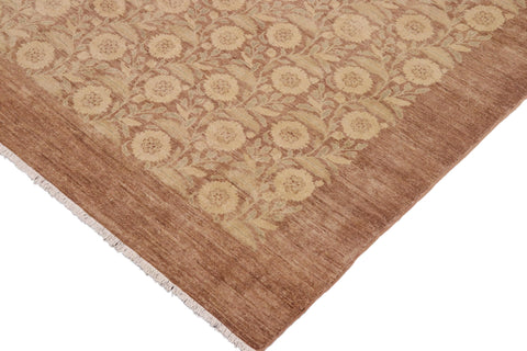 handmade Transitional Kafkaz Nude Tan Hand Knotted RECTANGLE 100% WOOL area rug 9' x 12'