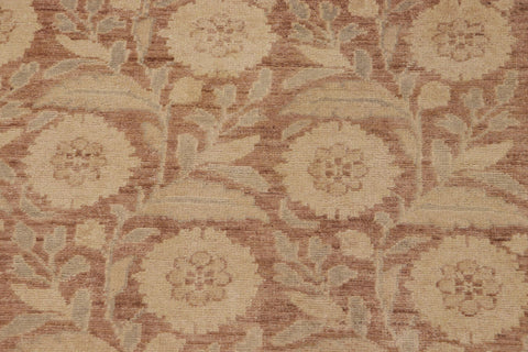 handmade Transitional Kafkaz Nude Tan Hand Knotted RECTANGLE 100% WOOL area rug 9' x 12'