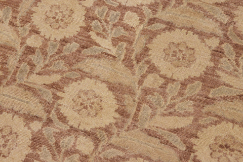 handmade Transitional Kafkaz Nude Tan Hand Knotted RECTANGLE 100% WOOL area rug 9' x 12'