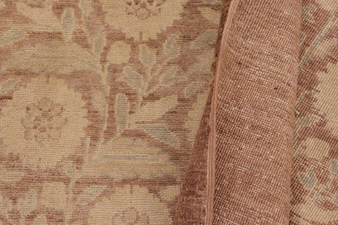 handmade Transitional Kafkaz Nude Tan Hand Knotted RECTANGLE 100% WOOL area rug 9' x 12'