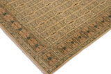 handmade Transitional Kafkaz Beige Brown Hand Knotted RECTANGLE 100% WOOL area rug 9 x 12