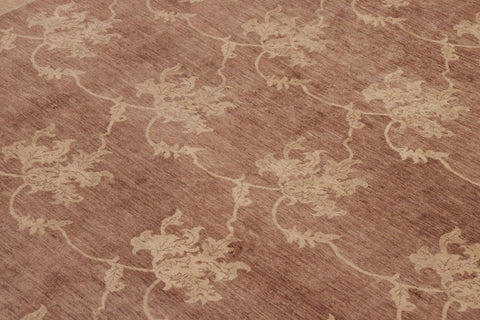 handmade Modern Kafkaz Lt. Brown Tan Hand Knotted RECTANGLE 100% WOOL area rug 9' x 12'