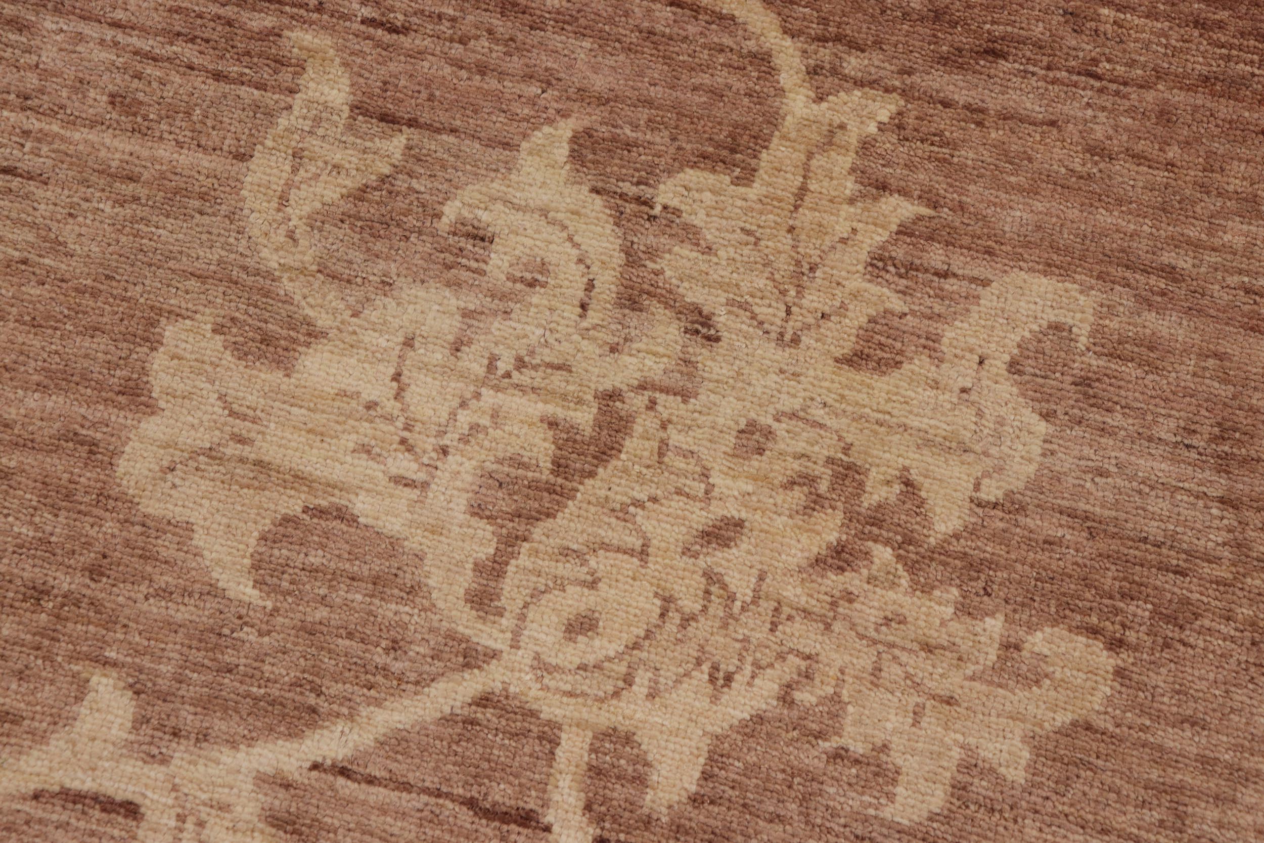 handmade Modern Kafkaz Lt. Brown Tan Hand Knotted RECTANGLE 100% WOOL area rug 9' x 12'