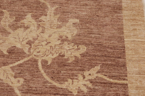 handmade Modern Kafkaz Lt. Brown Tan Hand Knotted RECTANGLE 100% WOOL area rug 9' x 12'