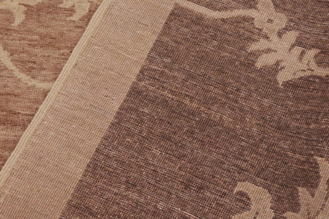 handmade Modern Kafkaz Lt. Brown Tan Hand Knotted RECTANGLE 100% WOOL area rug 9' x 12'