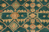 handmade Transitional Kafkaz Lt. Green Nude Hand Knotted RECTANGLE 100% WOOL area rug 9 x 12