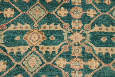 handmade Transitional Kafkaz Lt. Green Nude Hand Knotted RECTANGLE 100% WOOL area rug 9' x 12'