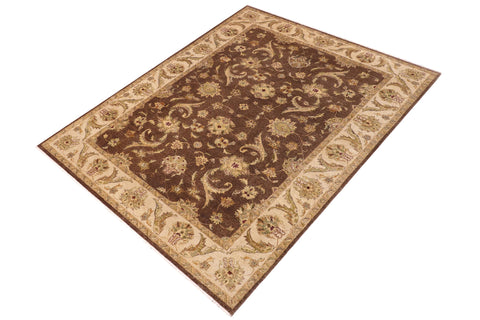 handmade Traditional Kafkaz Brown Tan Hand Knotted RECTANGLE 100% WOOL area rug 9x12