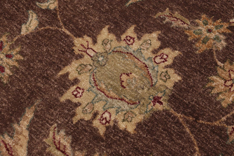 handmade Traditional Kafkaz Brown Tan Hand Knotted RECTANGLE 100% WOOL area rug 9x12