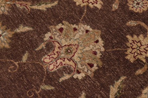 handmade Traditional Kafkaz Brown Tan Hand Knotted RECTANGLE 100% WOOL area rug 9x12