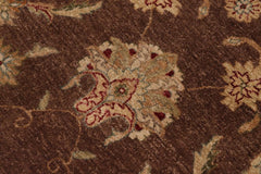 handmade Traditional Kafkaz Brown Tan Hand Knotted RECTANGLE 100% WOOL area rug 9X12