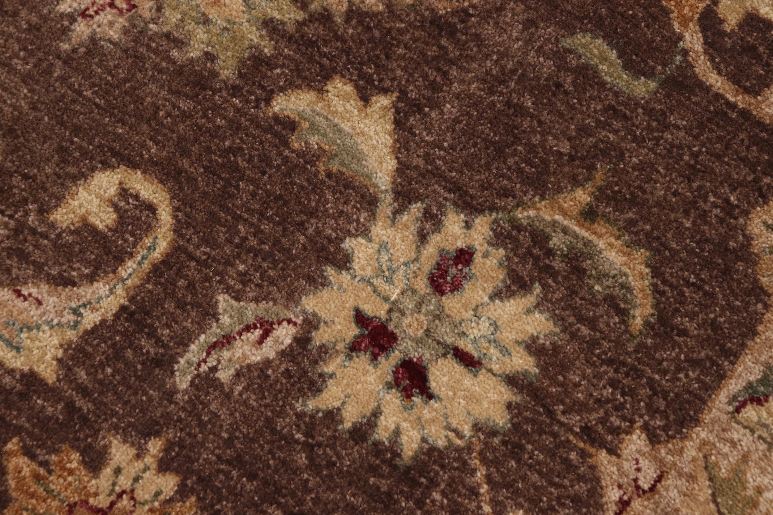 handmade Traditional Kafkaz Brown Tan Hand Knotted RECTANGLE 100% WOOL area rug 9x12