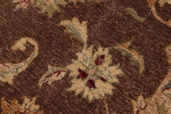 handmade Traditional Kafkaz Brown Tan Hand Knotted RECTANGLE 100% WOOL area rug 9X12