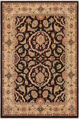 handmade Traditional Kafkaz Brown Tan Hand Knotted RECTANGLE 100% WOOL area rug 9X12