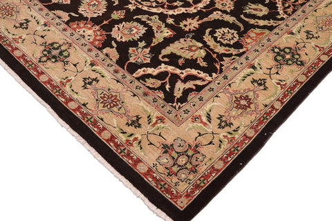handmade Traditional Kafkaz Brown Tan Hand Knotted RECTANGLE 100% WOOL area rug 9x12