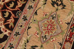 handmade Traditional Kafkaz Brown Tan Hand Knotted RECTANGLE 100% WOOL area rug 9X12