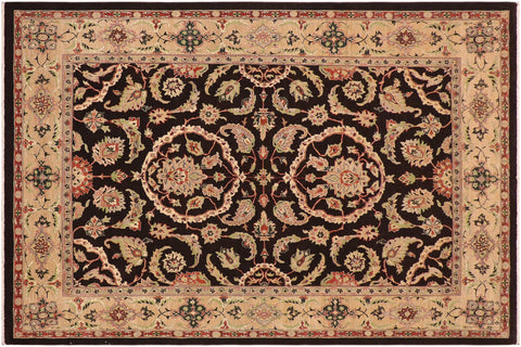 handmade Traditional Kafkaz Brown Tan Hand Knotted RECTANGLE 100% WOOL area rug 9x12