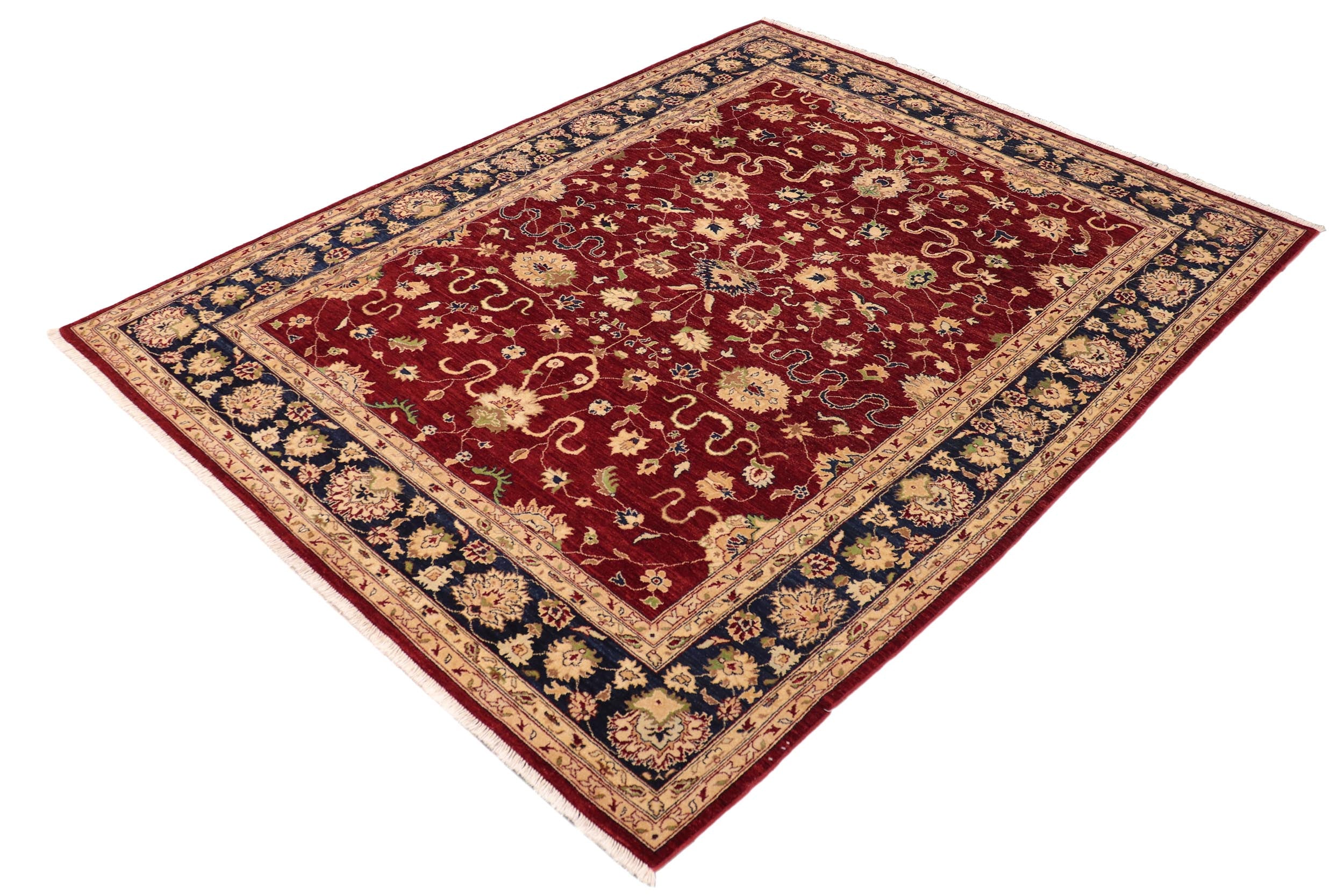 handmade Traditional Kafkaz Red Blue Hand Knotted RECTANGLE 100% WOOL area rug 9x12