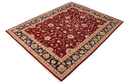handmade Traditional Kafkaz Red Blue Hand Knotted RECTANGLE 100% WOOL area rug 9x12