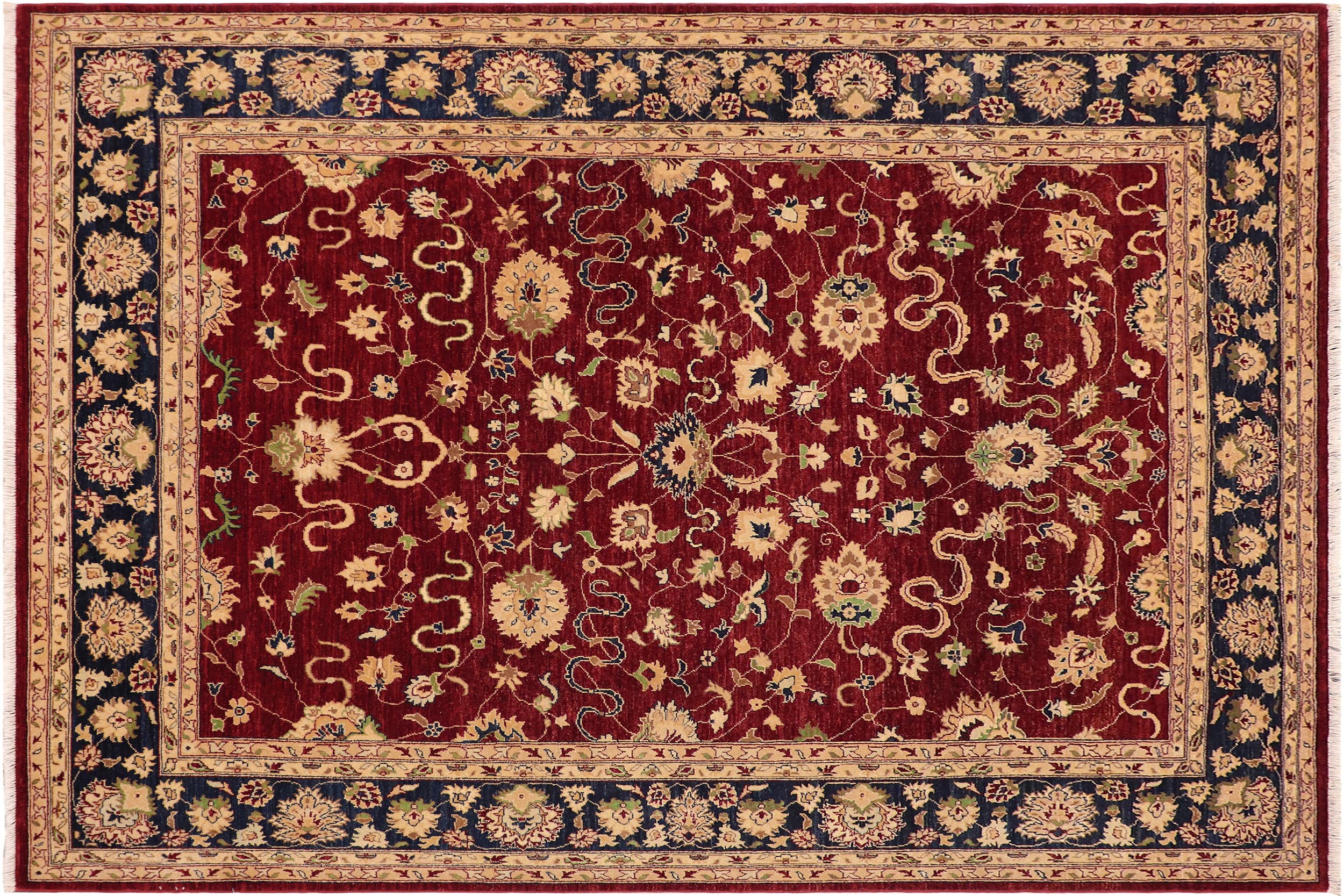 handmade Traditional Kafkaz Red Blue Hand Knotted RECTANGLE 100% WOOL area rug 9x12