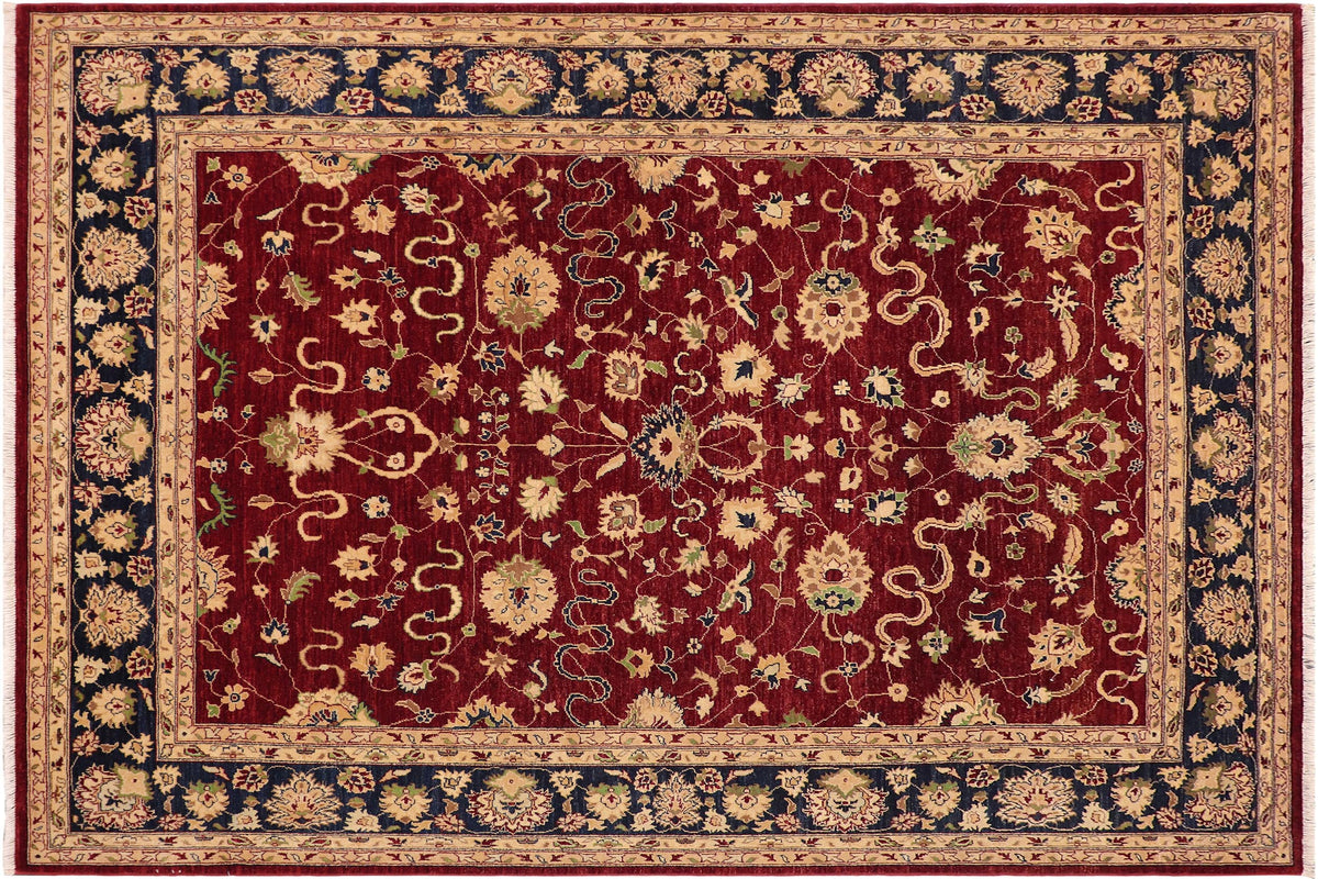 handmade Traditional Kafkaz Red Blue Hand Knotted RECTANGLE 100% WOOL area rug 9x12