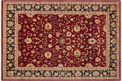 handmade Traditional Kafkaz Red Blue Hand Knotted RECTANGLE 100% WOOL area rug 9x12