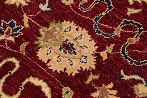 handmade Traditional Kafkaz Red Blue Hand Knotted RECTANGLE 100% WOOL area rug 9x12