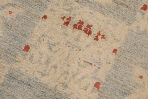handmade Modern Kafkaz Lt. Blue Beige Hand Knotted RECTANGLE 100% WOOL area rug 9' x 12'