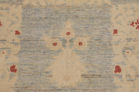 handmade Modern Kafkaz Lt. Blue Beige Hand Knotted RECTANGLE 100% WOOL area rug 9' x 12'