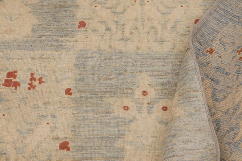 handmade Modern Kafkaz Lt. Blue Beige Hand Knotted RECTANGLE 100% WOOL area rug 9' x 12'