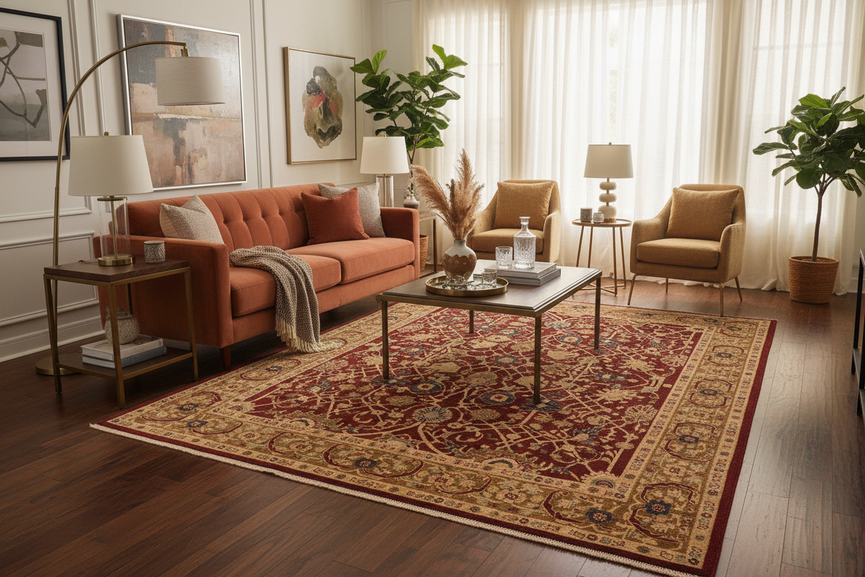 handmade Traditional Kafkaz Wine Red Olive Green Hand Knotted RECTANGLE 100% WOOL area rug 9x12