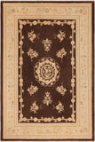 handmade Traditional Kafkaz Brown Beige Hand Knotted RECTANGLE 100% WOOL area rug 9 x 12