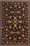 handmade Traditional Kafkaz Black Aubergine Hand Knotted RECTANGLE 100% WOOL area rug 8 x 11