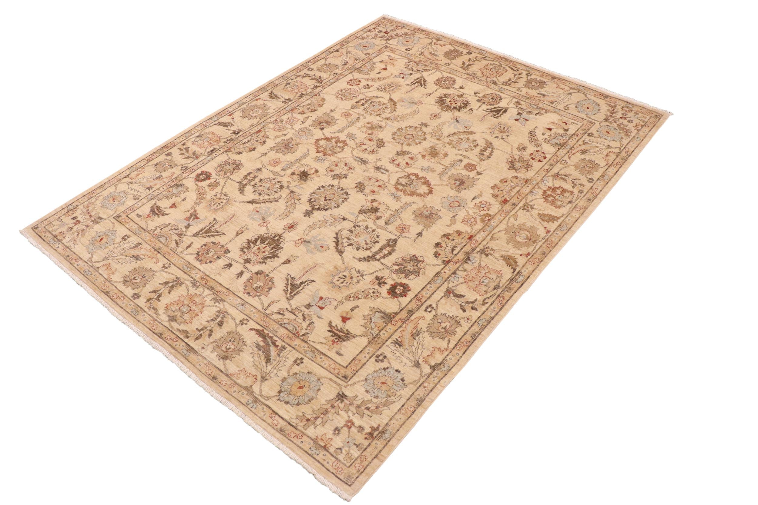 handmade Traditional Kafkaz Beige Tan Hand Knotted RECTANGLE 100% WOOL area rug 9x12