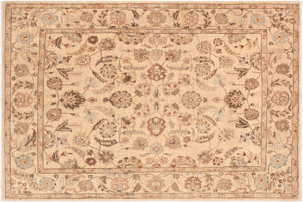 handmade Traditional Kafkaz Beige Tan Hand Knotted RECTANGLE 100% WOOL area rug 9x12