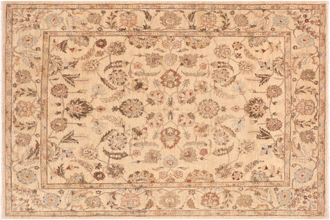 handmade Traditional Kafkaz Beige Tan Hand Knotted RECTANGLE 100% WOOL area rug 9x12