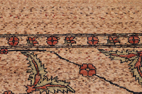 handmade Modern Gabbeh Beige Rust Hand Knotted RECTANGLE 100% WOOL area rug 6' x 9'