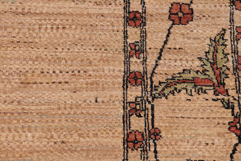 handmade Modern Gabbeh Beige Rust Hand Knotted RECTANGLE 100% WOOL area rug 6' x 9'