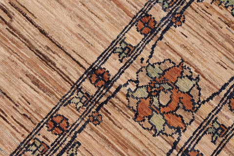 handmade Modern Gabbeh Beige Rust Hand Knotted RECTANGLE 100% WOOL area rug 6' x 9'