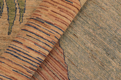 handmade Modern Gabbeh Blue Green Hand Knotted RECTANGLE 100% WOOL area rug 6' x 9'