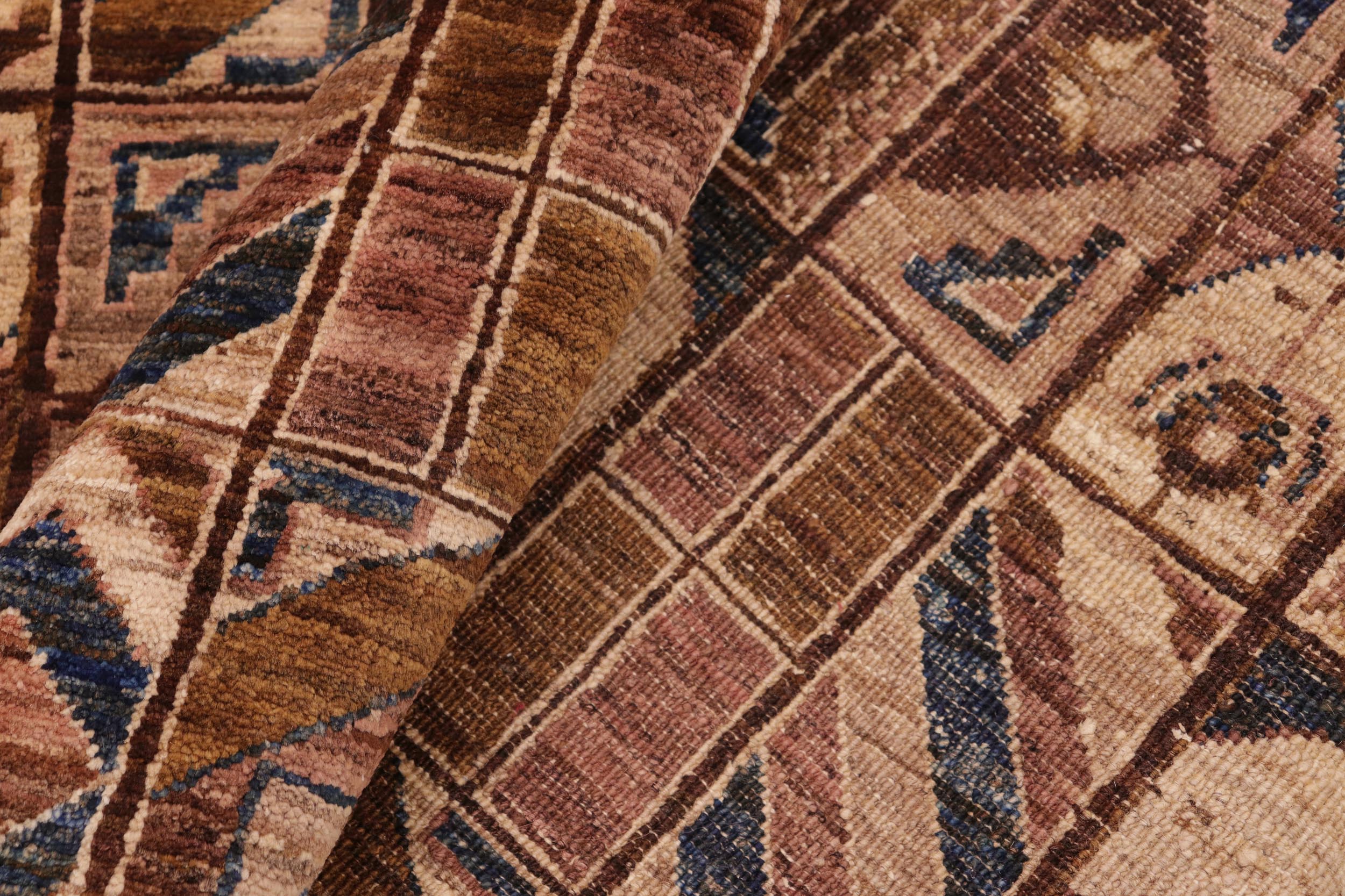 handmade Modern Gabbeh Brown Beige Hand Knotted RECTANGLE 100% WOOL area rug 6' x 9'