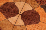 handmade Modern Gabbeh Rust Brown Hand Knotted RECTANGLE 100% WOOL area rug 7  x 10 