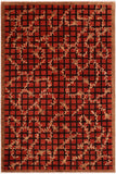 handmade Transitional Lahore Red Brown Hand Knotted RECTANGLE 100% WOOL area rug 6 x 9