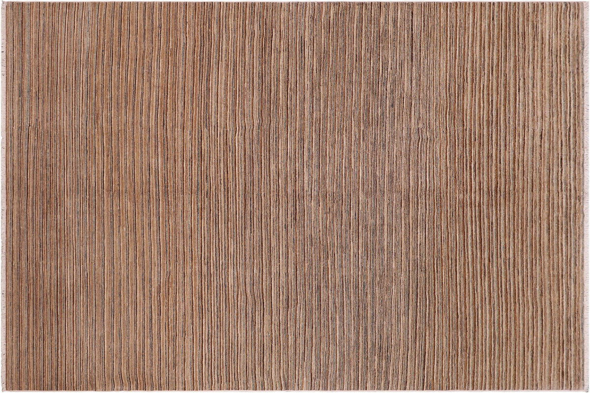 handmade Modern Gabbeh Beige Rust Hand Knotted RECTANGLE 100% WOOL area rug 6' x 9'