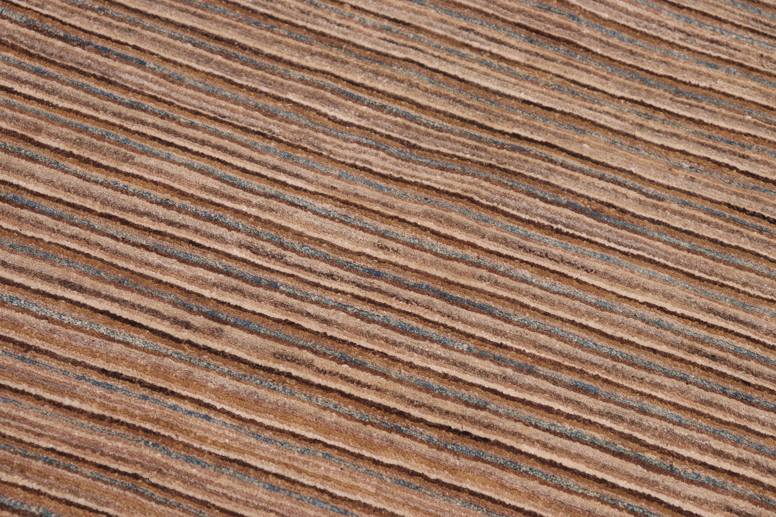 handmade Modern Gabbeh Beige Rust Hand Knotted RECTANGLE 100% WOOL area rug 6' x 9'