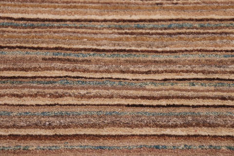 handmade Modern Gabbeh Beige Rust Hand Knotted RECTANGLE 100% WOOL area rug 6' x 9'