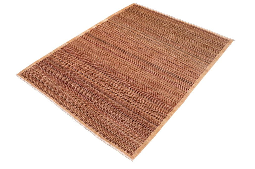 handmade Modern Gabbeh Tan Beige Hand Knotted RECTANGLE 100% WOOL area rug 6 X9 