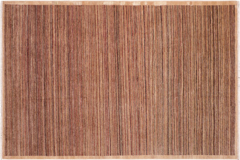 handmade Modern Gabbeh Tan Beige Hand Knotted RECTANGLE 100% WOOL area rug 6' x 9'