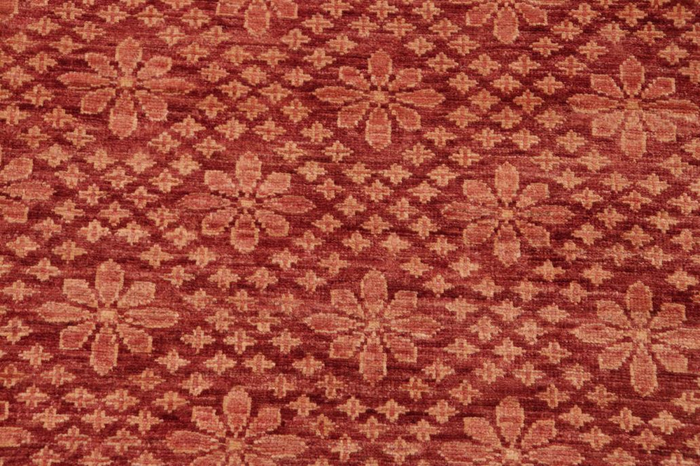 handmade Transitional Kafkaz Red Tan Hand Knotted RECTANGLE 100% WOOL area rug 6X8